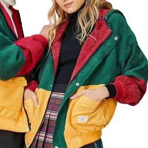 90s Tri Color Zip Hoodie